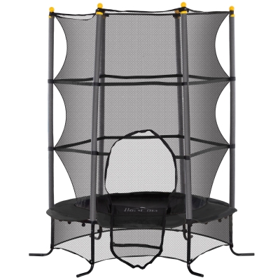 HOMCOM Trampoline Enfant Ø1,63m Filet Sécurité Noir