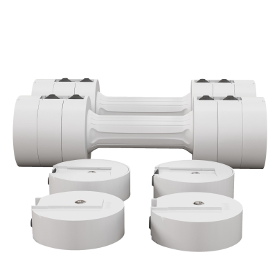 SPORTNOW Set 2 Haltères Réglables 2x2,5kg Acier avec Rangement