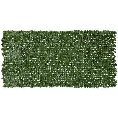 Outsunny Haie Artificielle 3x1m Feuillage Vert Anti-UV