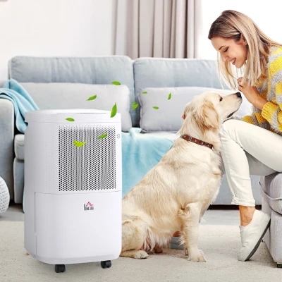 HOMCOM 10L/Day Quiet Dehumidifier WiFi Control for Home