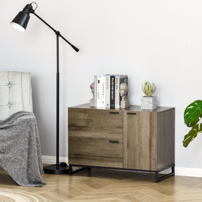 HOMCOM Mobiletto multiuso 80cm x 41.5cm x 58cm Color Legno