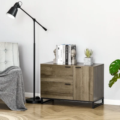 HOMCOM Mobiletto multiuso 80cm x 41.5cm x 58cm Color Legno