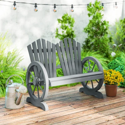 Garden Bench 108W x 66D x 95H cm Grey