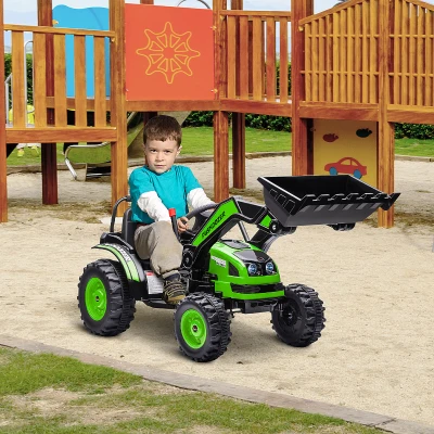 HOMCOM Ruspa per Bambini 3-5 Anni a Batteria 6V con Suoni e Luci