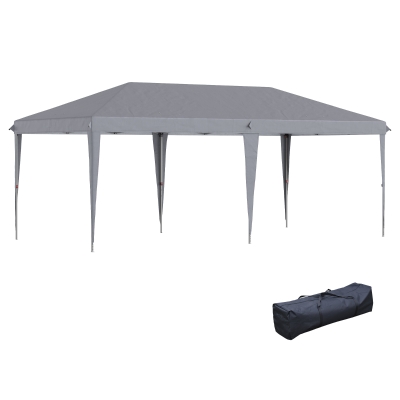 Outsunny Pop Up Gazebo 3x6m Adjustable Canopy Grey