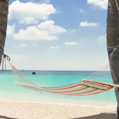 Outsunny Double Cotton Hammock Swing Red 188x140cm