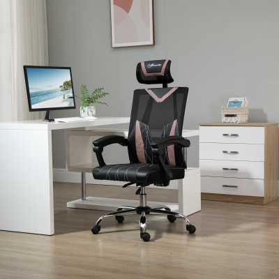 Vinsetto Sedia ufficio 58cm x 62.5cm x 120cm Rosa