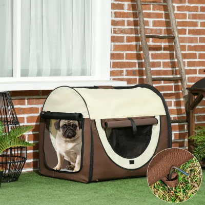 PawHut Trasportino per cani e gatti 70cm x 51cm x 59cm Marrone