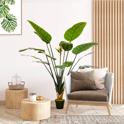 HOMCOM Plante Artificielle Paradis 1.8m Pot Inclus