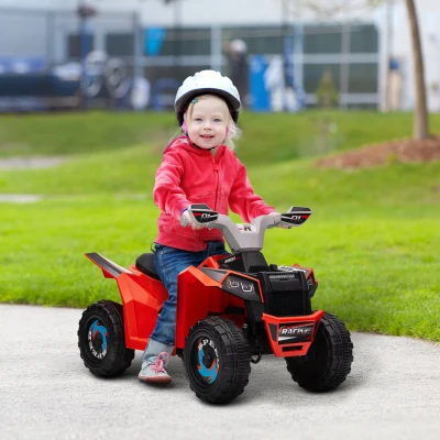HOMCOM Quad Enfant Électrique 6V Rouge 70x41,5x48,5cm