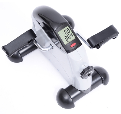 Homcom Mini Vélo d'Appartement Jambes et Bras Gris 41 x 19,5 x 32 cm