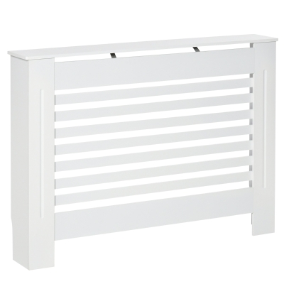 HOMCOM Heizkörperverkleidung Heizkörperabdeckung Heizungsverkleidung Heizkörper Radiator Cover Abdeckung MDF Weiß 112 x 19 x 81 cm