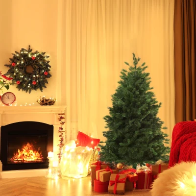 HOMCOM Albero di Natale 75cm x 75cm x 150cm Verde