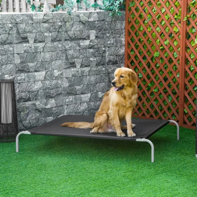 PawHut Lettino per cani 130cm x 90cm x 20cm Nero