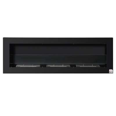 HOMCOM Biocamino 120cm x 15cm x 40cm Nero