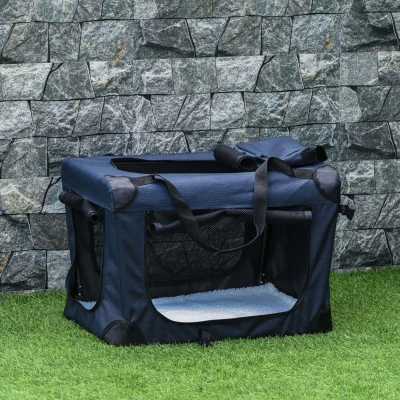 PawHut Borsa per Cani a 3 Ingressi con Cuscino e Borse Portaoggetti