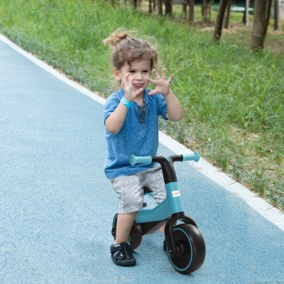 AIYAPLAY Bicicleta sin Pedales para Niños de + 18 Meses Triciclo Infantil con Sillín Ajustable en 30-36,5 cm 66,5x34x46,5 cm Azul