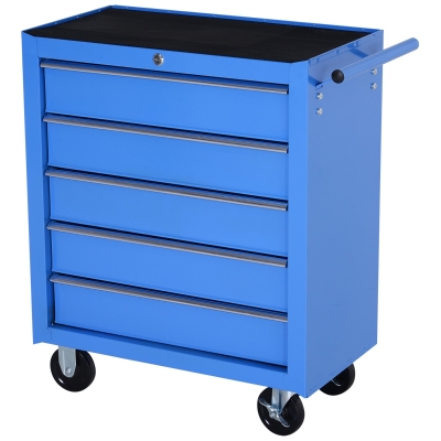 HOMCOM Carrello da Officina 67.5cm x 33cm x 77cm Blu
