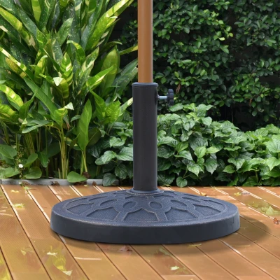 Outsunny Resin Umbrella Stand Bronze 13kg for 38/48mm Poles