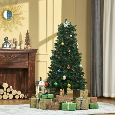 HOMCOM Albero di Natale 75cm x 75cm x 150cm Verde