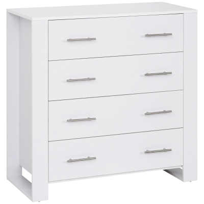 HOMCOM 4-Drawer Storage Cabinet Freestanding White