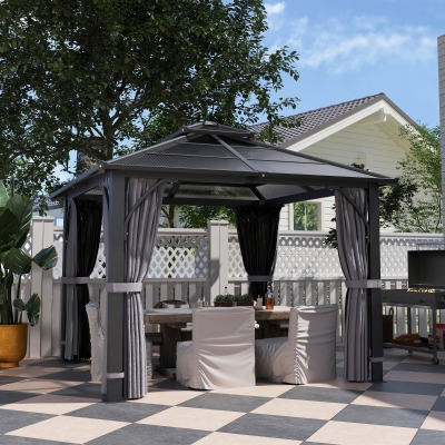 Gazebo 300L x 300W x 275Hcm Grey