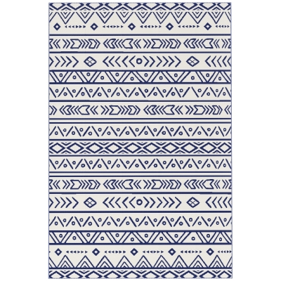 Outsunny Outdoor Teppich robuster Wetterfest Outdoorteppich, Carpet mit Boho-Style, Outdoor-Teppich für Wohnzimmer Balkon