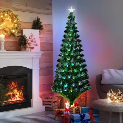 HOMCOM Albero di Natale 84cm x 84cm x 180cm Verde