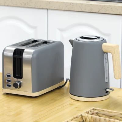 Kettle and Toaster Set 22.4L x 15.6W x 23.9Hcm Grey