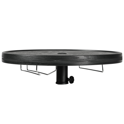 Outsunny Table Parasol Ronde 60cm Trou Central Noir