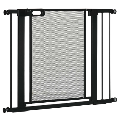 PawHut Treppenschutzgitter Haustiergitter Hundeschutzgitter, verstellbar von 75 cm - 103 cm, Schwarz