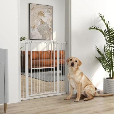 PawHut Türschutzgitter Hund, 76-104 cm Absperrgitter ohne Bohren, Treppengitter