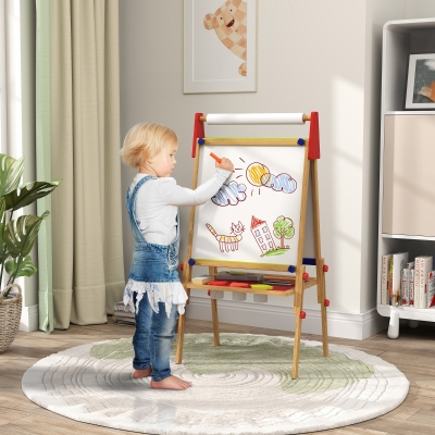 kids easel 61W x 47D x 113Hcm Natural wood finish