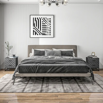 Nightstand 40W x 39.5D x 48Hcm Grey