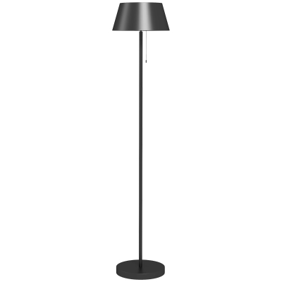 Outsunny Solarlampe, LED Stehleuchte, 3 Helligkeitsstufen, weißes/buntes Licht, Metallrahmen, Ø32 x 153 cm, Schwarz