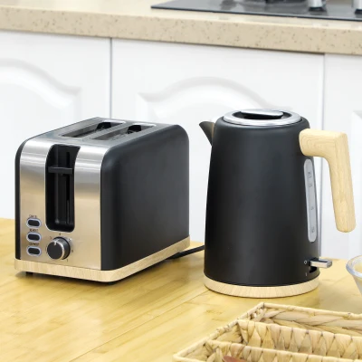 Kettle and Toaster Set 22.4L x 15.6W x 23.9Hcm Black