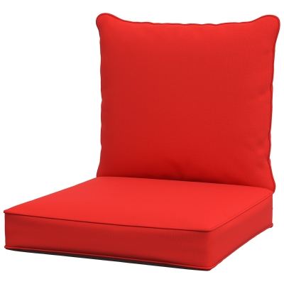 Outsunny Coussins Chaise Jardin Rouge Polyester x2