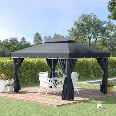Gazebo 390cm x 290cm x 280cm Black