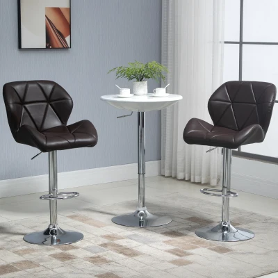 HOMCOM Set 2 sgabelli da bar 51.5cm x 57.5cm x 114.5cm Marrone