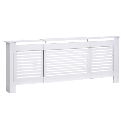 HOMCOM Cache-radiateur Extensible MDF Blanc Design Contemporain
