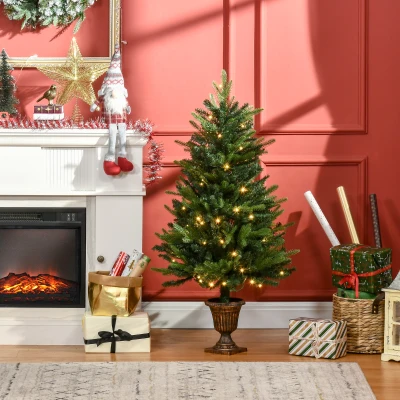 HOMCOM 1.2m Pre-lit Christmas Tree 750 Tips with Base