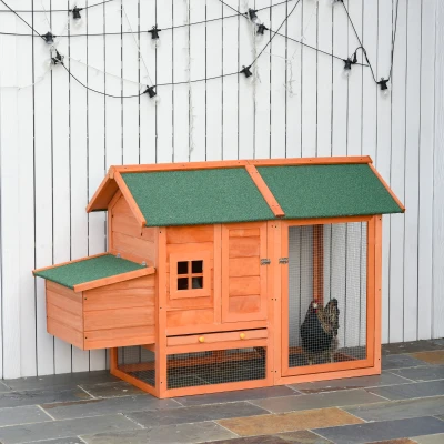 PawHut Pollaio 170cm x 74cm x 106cm Arancione