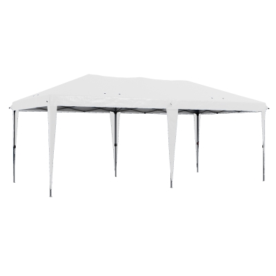 Outsunny Faltpavillon Gartenzelt Partyzelt,  faltbar, wetterbeständig, 5,9 m x 2,95 m x 2, m, Weiß