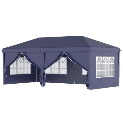 Outsunny Barnum Pop-up 6x3m 4 Parois Fenêtres