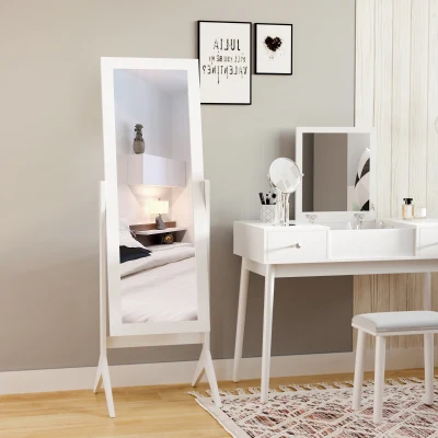 HOMCOM Freestanding Dressing Mirror White 148x47cm