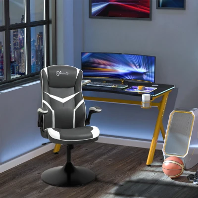Vinsetto Ergonomic Gaming Chair PVC Leather Grey