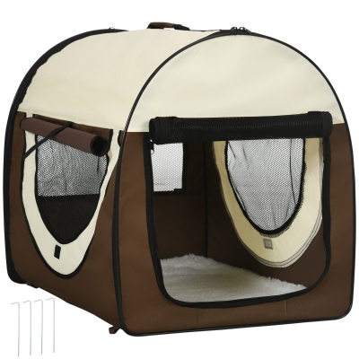 PawHut Trasportino per cani e gatti 70cm x 51cm x 59cm Marrone