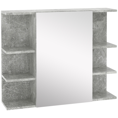 kleankin Specchiera bagno 80cm x 19.8cm x 64cm Grigio