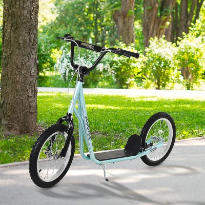 HOMCOM Monopattino 139cm x 58cm x 90-96cm Celeste
