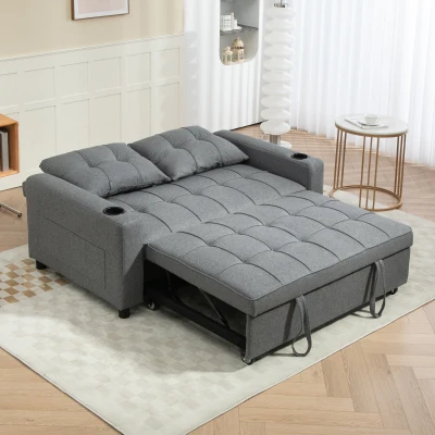 2 Seater Sofa Bed 157W x 90D x 91Hcm Charcoal grey